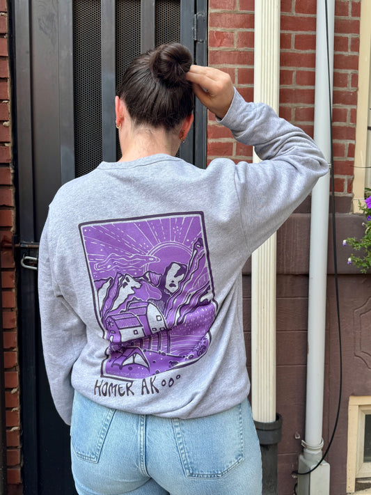 "Morning on the Spit" Sponge Fleece Crew